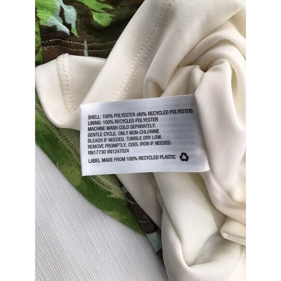 Future Collective Green Floral Print Ruched Bodycon Dress Womens Size Large - Picture 6 of 6